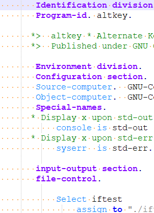 Fixed-form COBOL file snippet